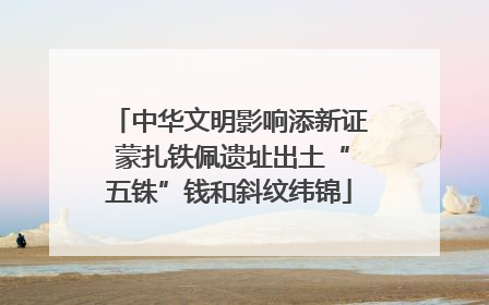 中华文明影响添新证 蒙扎铁佩遗址出土“五铢”钱和斜纹纬锦